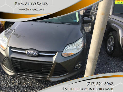 2012 Ford Focus for sale at Ram Auto Sales in Gettysburg PA
