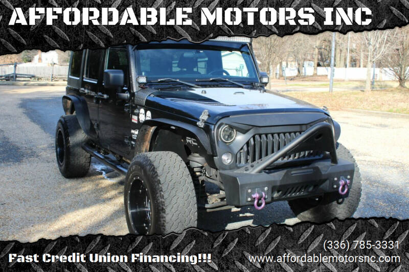 2014 Jeep Wrangler Unlimited for sale at AFFORDABLE MOTORS INC in Winston Salem NC