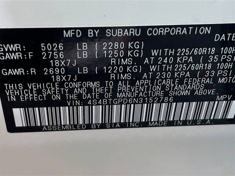 2022 Subaru Outback Touring XT