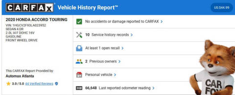2020 Honda Accord Touring
