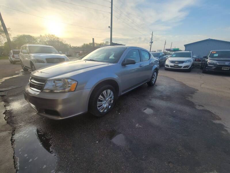 Used 2013 Dodge Avenger SE with VIN 1C3CDZAB1DN664844 for sale in Sioux City, IA