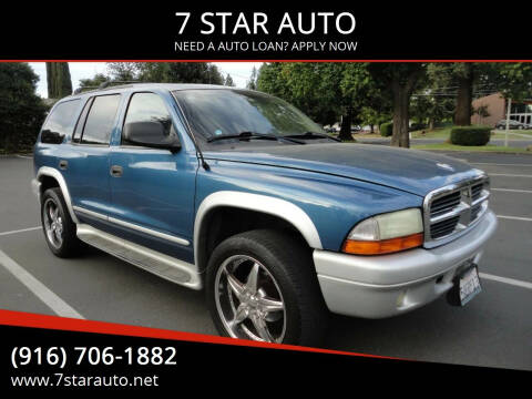 2002 Dodge Durango for sale at 7 STAR AUTO in Sacramento CA