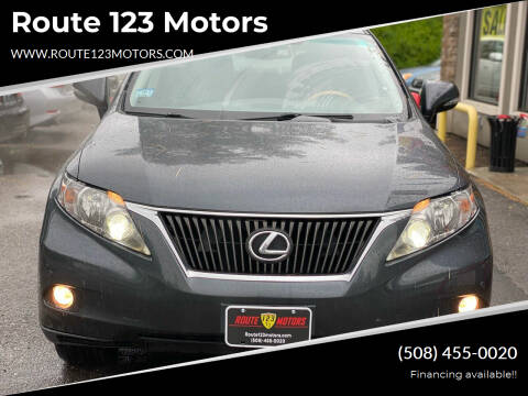 2011 Lexus RX 350 for sale at Route 123 Motors in Norton MA