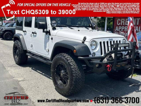 2015 Jeep Wrangler Unlimited for sale at CERTIFIED HEADQUARTERS in Saint James NY