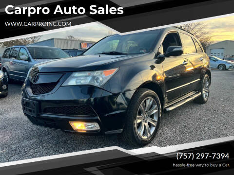 2013 Acura MDX for sale at Carpro Auto Sales in Chesapeake VA