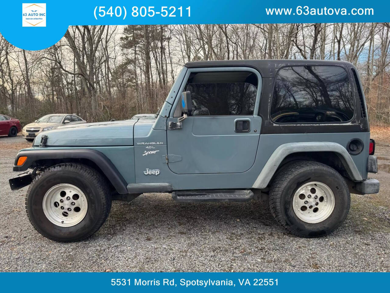 1998 Jeep Wrangler for sale at 63 Auto Inc in Spotsylvania, VA