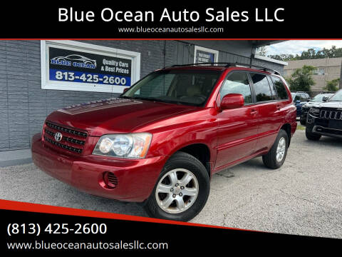 2001 Toyota Highlander for sale at Blue Ocean Auto Sales LLC in Tampa FL