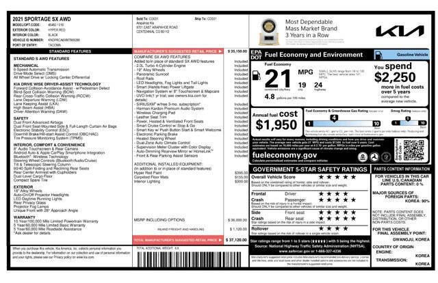 2021 Kia Sportage SX Turbo