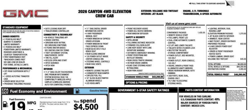2026 GMC Canyon Elevation