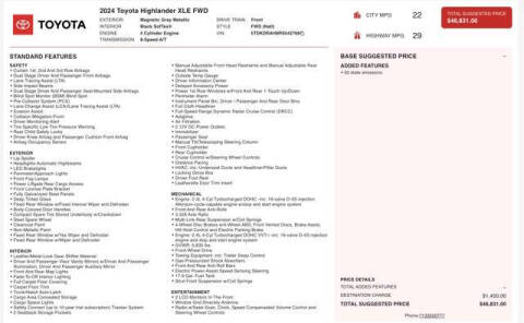 2024 Toyota Highlander XLE