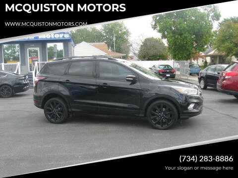 2017 Ford Escape for sale at MCQUISTON MOTORS in Wyandotte MI