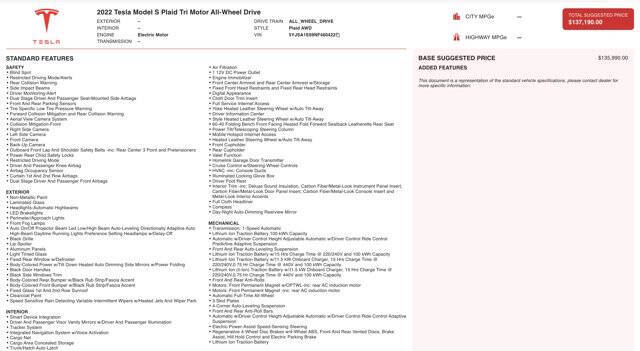 2022 Tesla Model S Plaid