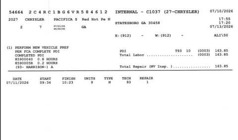 2027 Chrysler Pacifica Select