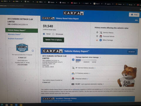 2012 Subaru Outback 3.6R Limited