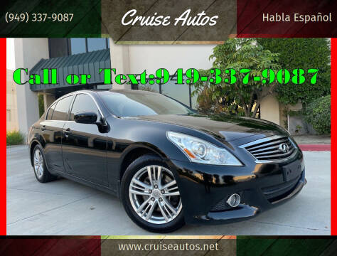 2010 Infiniti G37 Sedan for sale at Cruise Autos in Corona CA