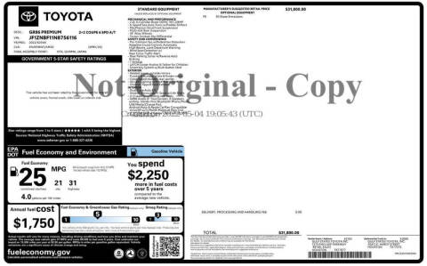 2022 Toyota GR86 Premium