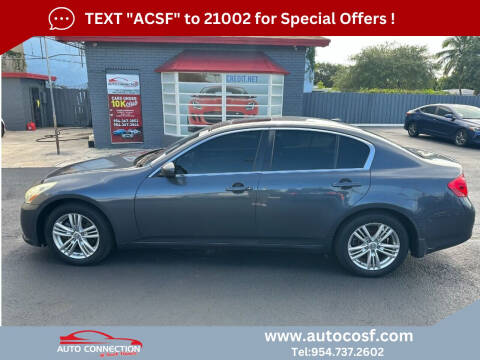 2012 Infiniti G37 Sedan for sale at Auto Connection of South Florida in Hollywood FL