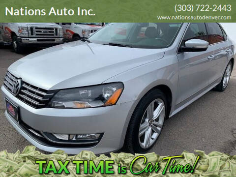2014 Volkswagen Passat for sale at Nations Auto Inc. in Denver CO