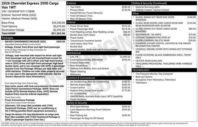 2026 Chevrolet Express 2500