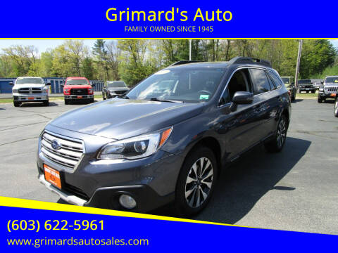 2017 Subaru Outback for sale at Grimard's Auto in Hooksett NH