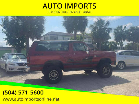 1989 Dodge Ramcharger for sale at AUTO IMPORTS in Metairie LA