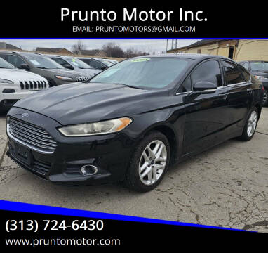 2014 Ford Fusion for sale at Prunto Motor Inc. in Dearborn MI