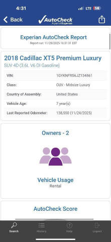 2018 Cadillac XT5 Premium Luxury