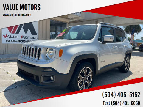 2016 Jeep Renegade for sale at VALUE MOTORS in Kenner LA