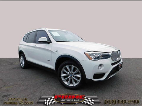 2015 BMW X3 for sale at PRIME MOTORS LLC in Arlington VA