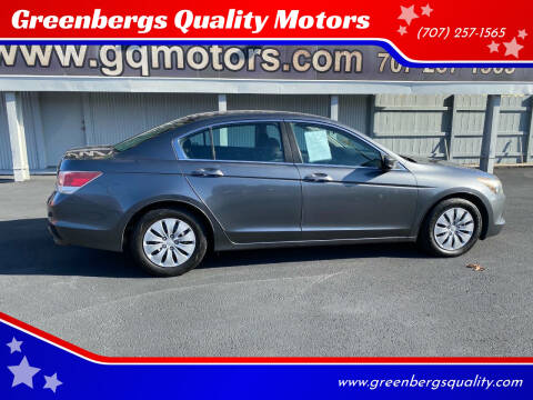 2010 Honda Accord for sale at Greenbergs Quality Motors in Napa CA