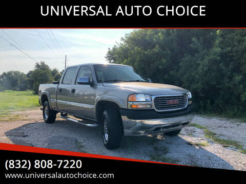 2002 GMC Sierra 2500HD for sale at UNIVERSAL AUTO CHOICE in Houston TX