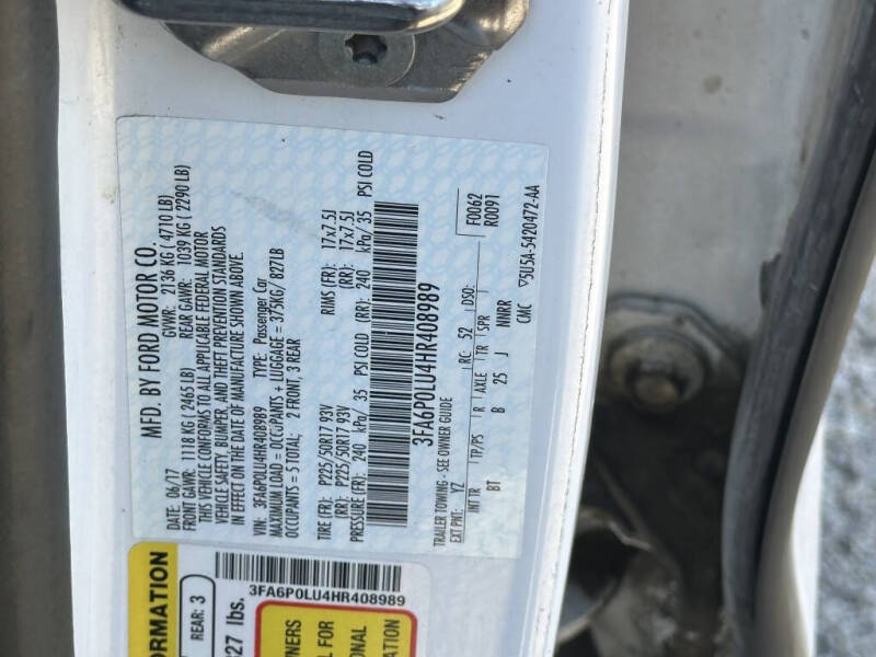 2017 Ford Fusion Hybrid SE