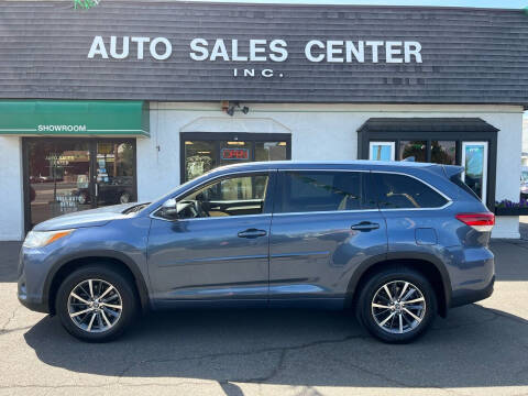 2018 Toyota Highlander for sale at Auto Sales Center Inc in Holyoke MA