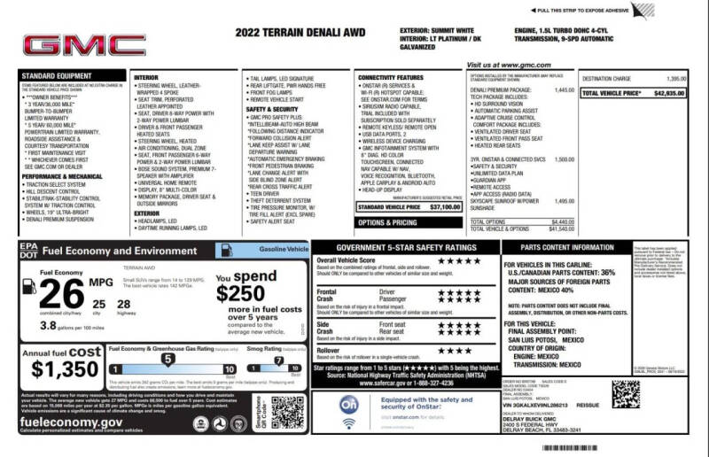 2022 GMC Terrain Denali