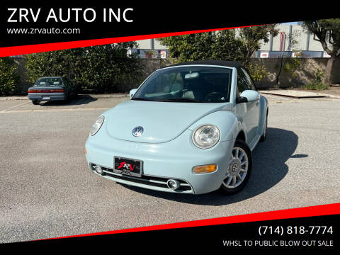2004 Volkswagen New Beetle Convertible for sale at ZRV AUTO INC in Brea CA