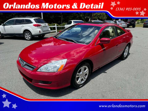 2006 Honda Accord for sale at Orlandos Motors & Detail in Winston Salem NC