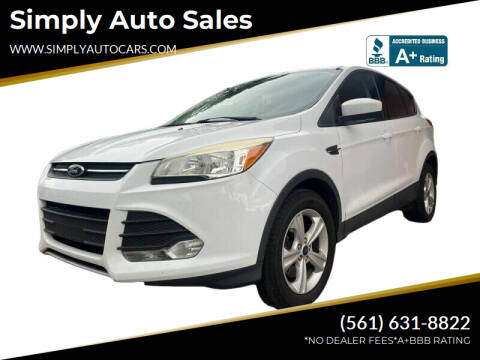 2015 Ford Escape for sale at Simply Auto Sales in Palm Beach Gardens FL