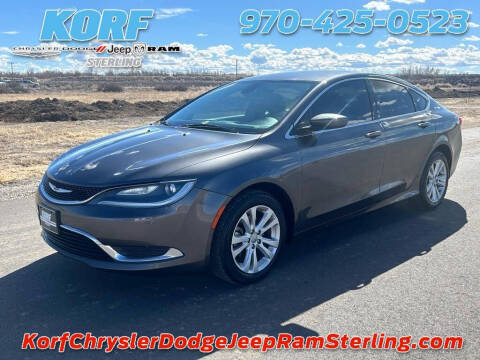 2015 Chrysler 200 for sale at Tony Peckham @ Korf Motors in Sterling CO