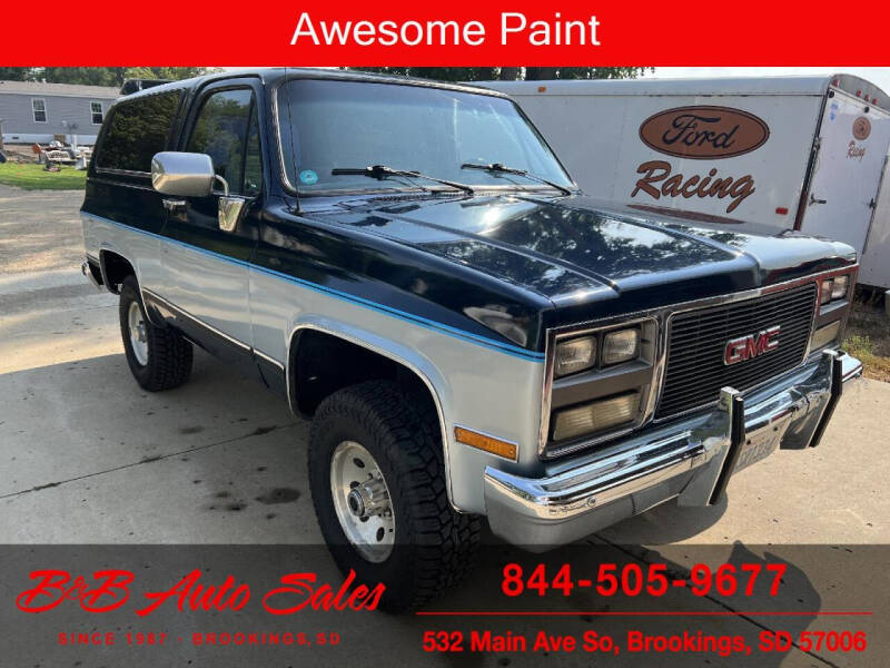 1989 GMC Jimmy for sale at B & B Auto Sales in Brookings SD