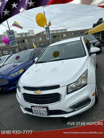 2015 Chevrolet Cruze for sale at Five Star Motors in North Hills CA