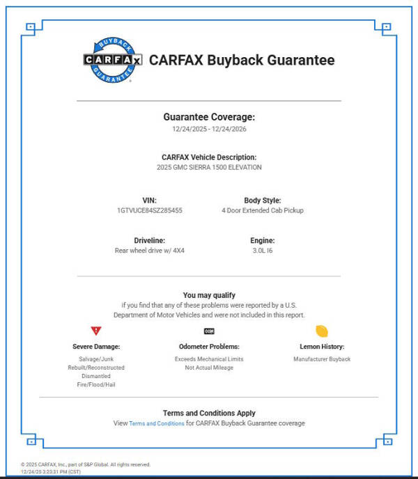2025 GMC Sierra 1500 Elevation