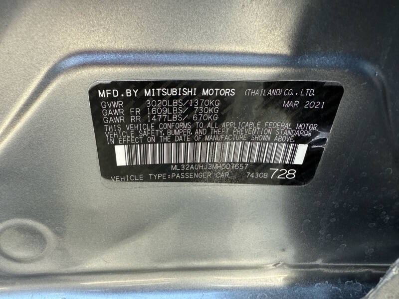 2021 Mitsubishi Mirage ES