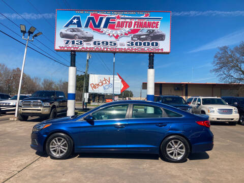 2016 Hyundai Sonata for sale at ANF AUTO FINANCE in Houston TX