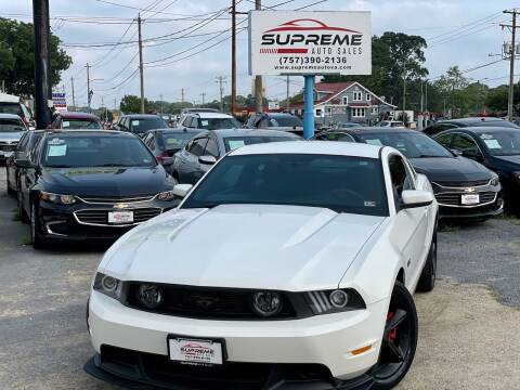 2010 Ford Mustang for sale at Supreme Auto Sales in Chesapeake VA