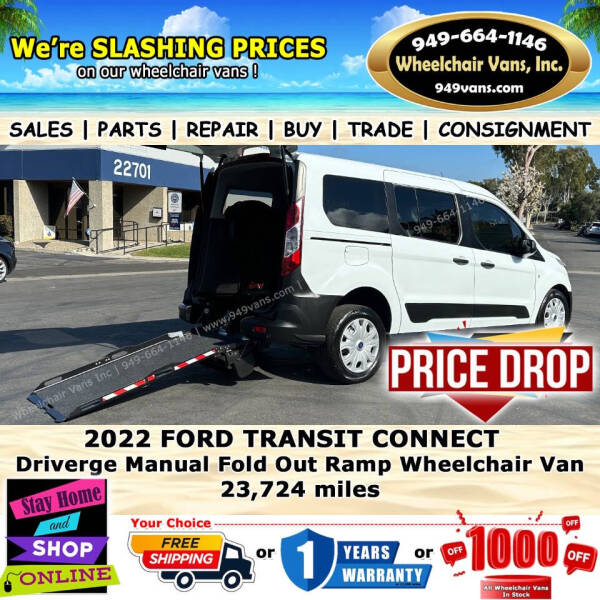 2022 Ford Transit Connect for sale at Wheelchair Vans Inc in Laguna Hills CA
