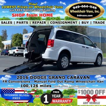 2016 Dodge Grand Caravan for sale at Wheelchair Vans Inc in Laguna Hills CA