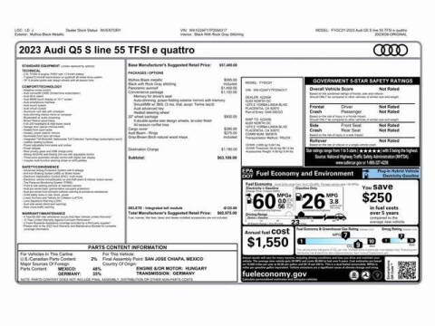 2023 Audi Q5 e quattro S line Premium 55 TFSI