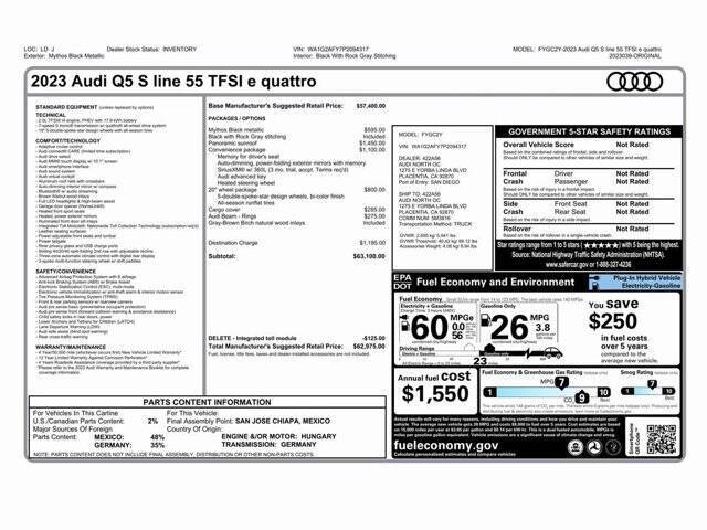 2023 Audi Q5 e quattro S line Premium 55 TFSI
