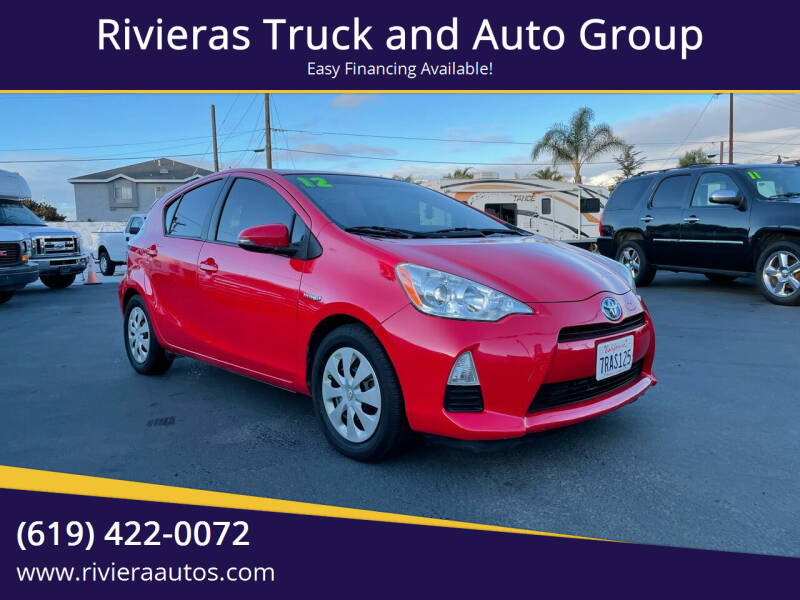 2012 Toyota Prius c for sale at Rivieras Truck and Auto Group in Chula Vista CA