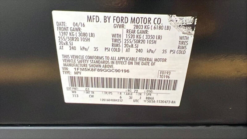 2016 Ford Explorer Limited